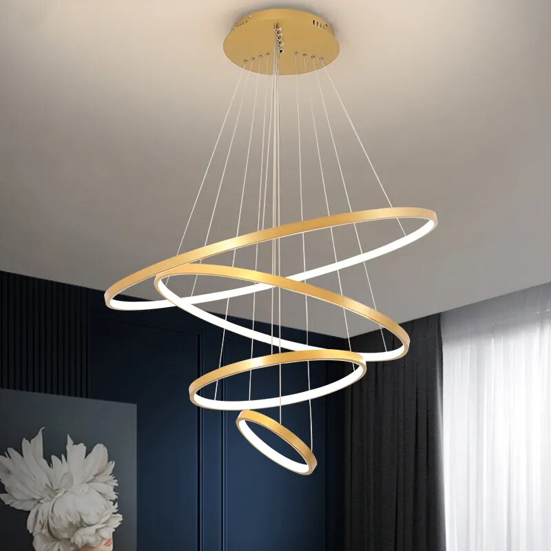 Modern LED Ceiling Chandelier for Villa Living, Bedroom