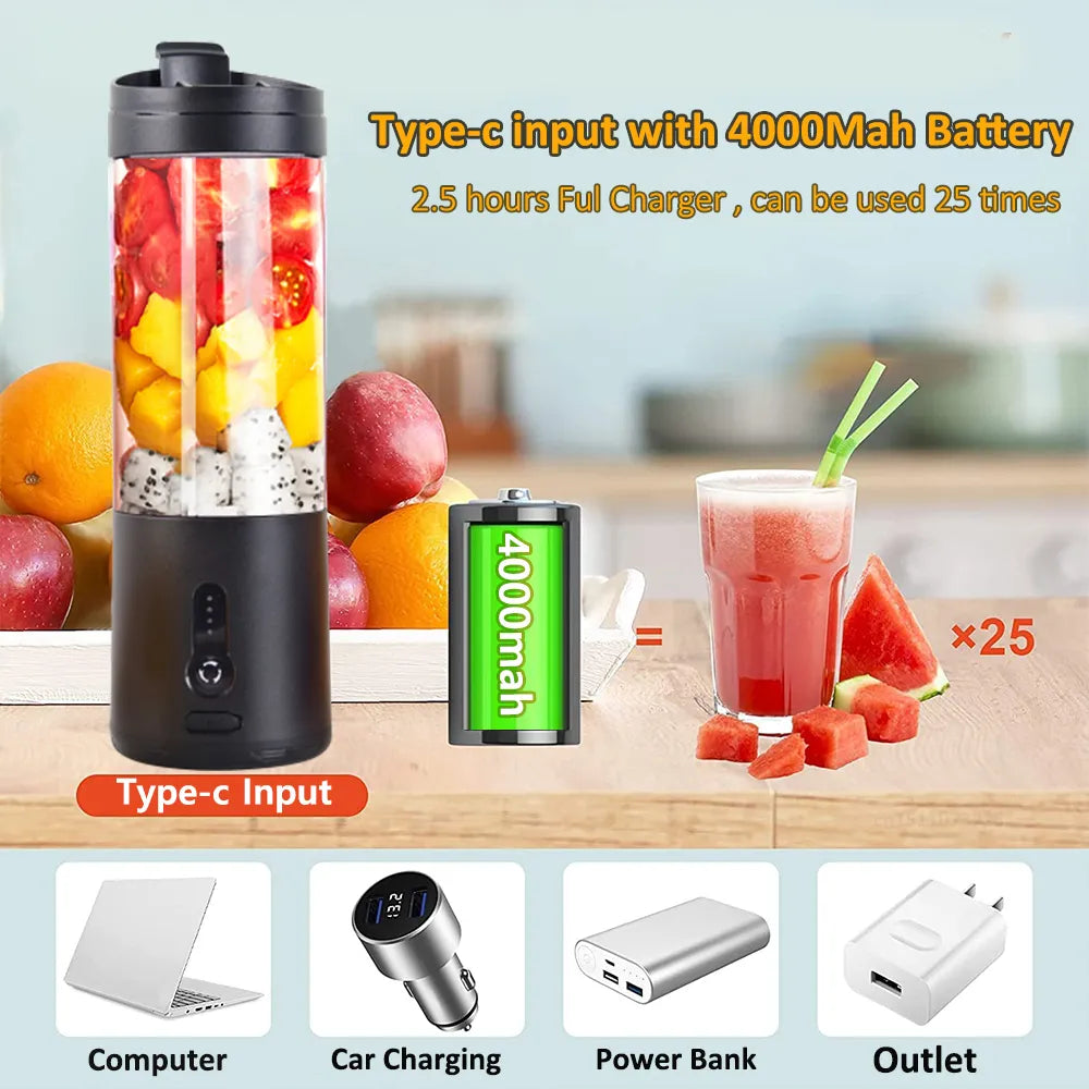 Rechargeable Mini Portable Fruit Juicer