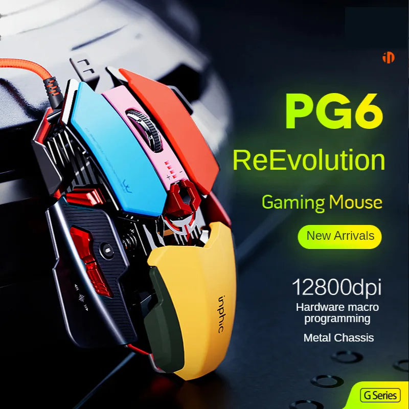 PG6 USB Wired Gaming Mouse RGB