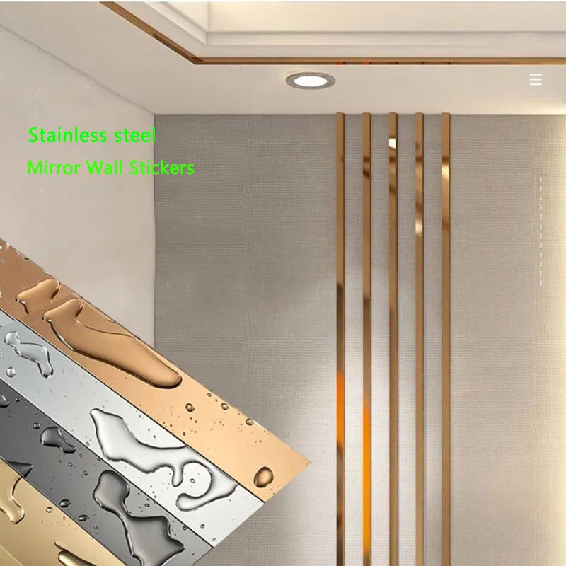 Gold Decorative Stainless Steel Wall Sticker