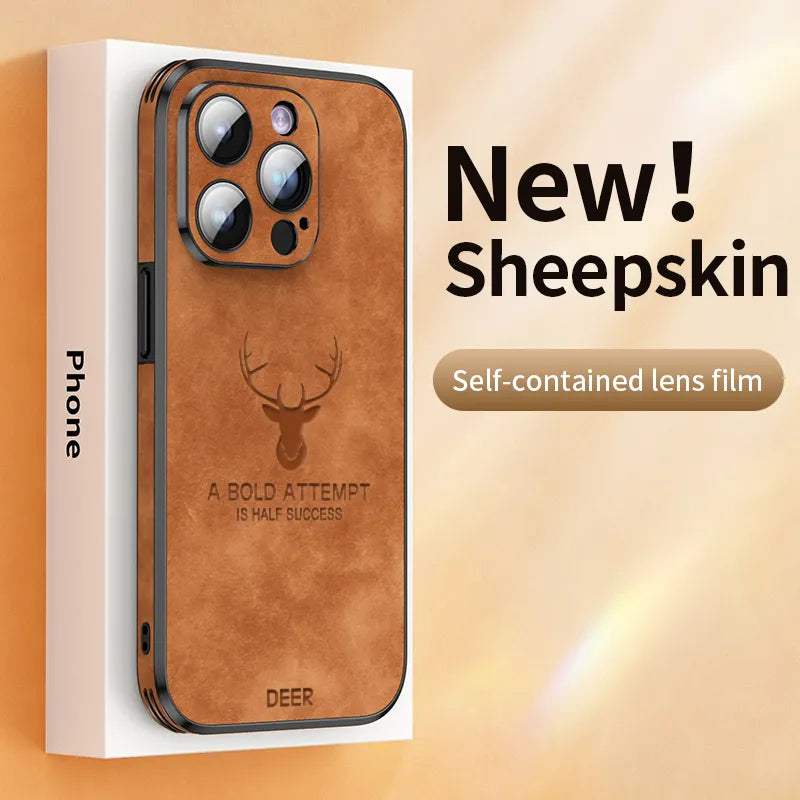 Luxury Deer Leather iPhone Case
