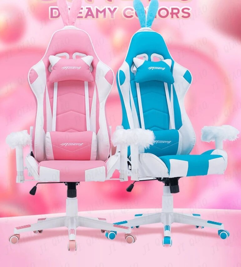 Cute Pink Gaming Chair for Girls